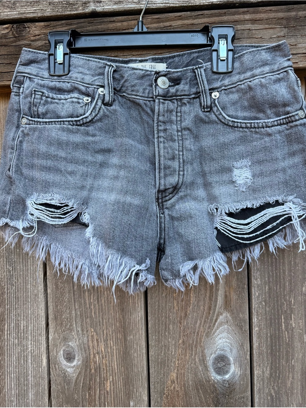 Free People x We The Free “Loving Good Vibrations Shorts” in Black